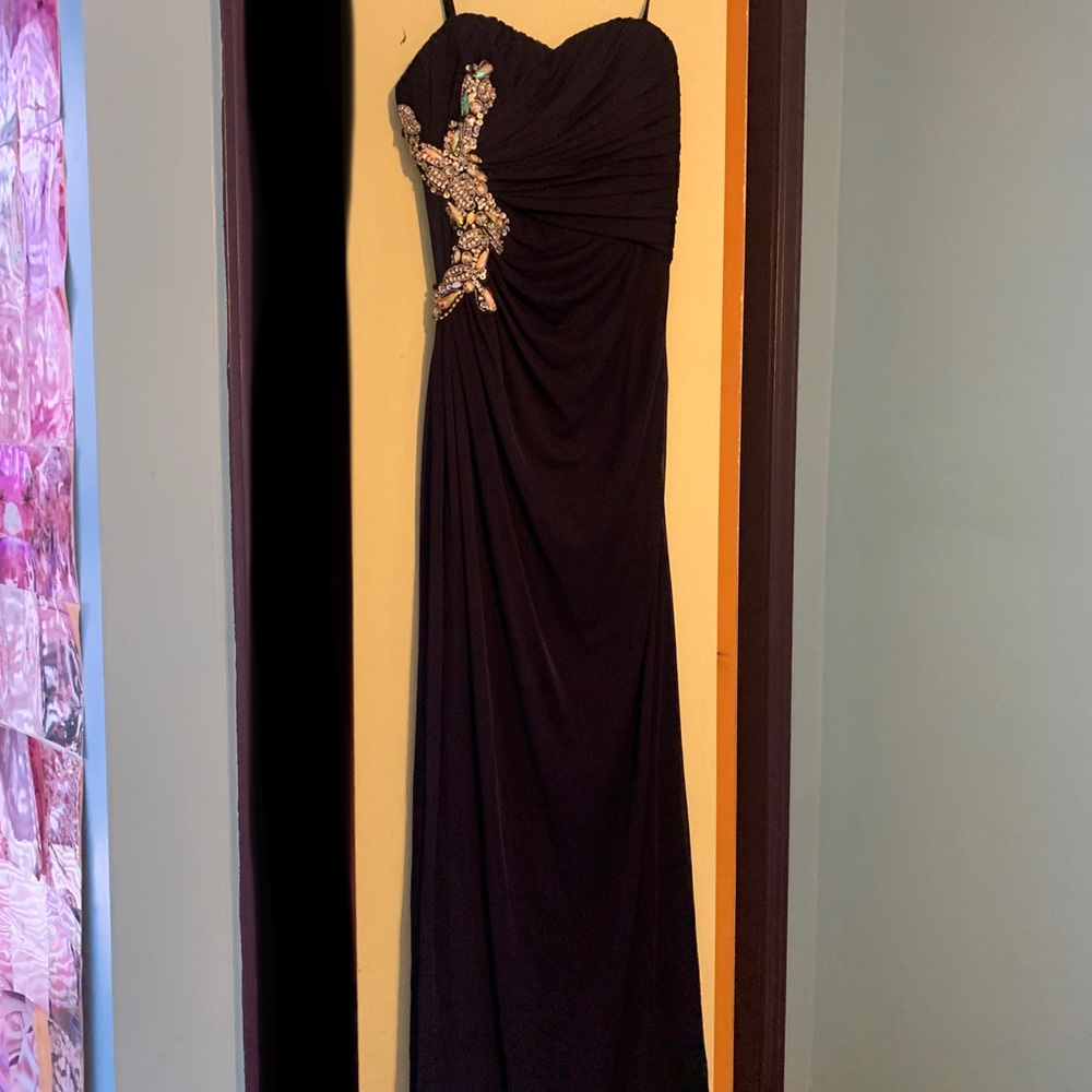 Navy Blue long prom dress